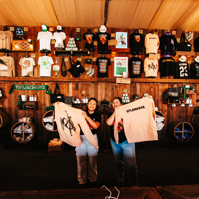 The merch stall at SITG